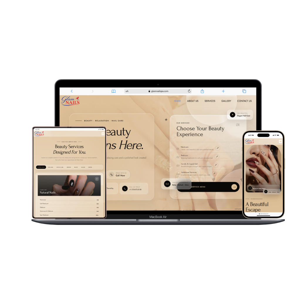 Ảnh preview website Glam Nails